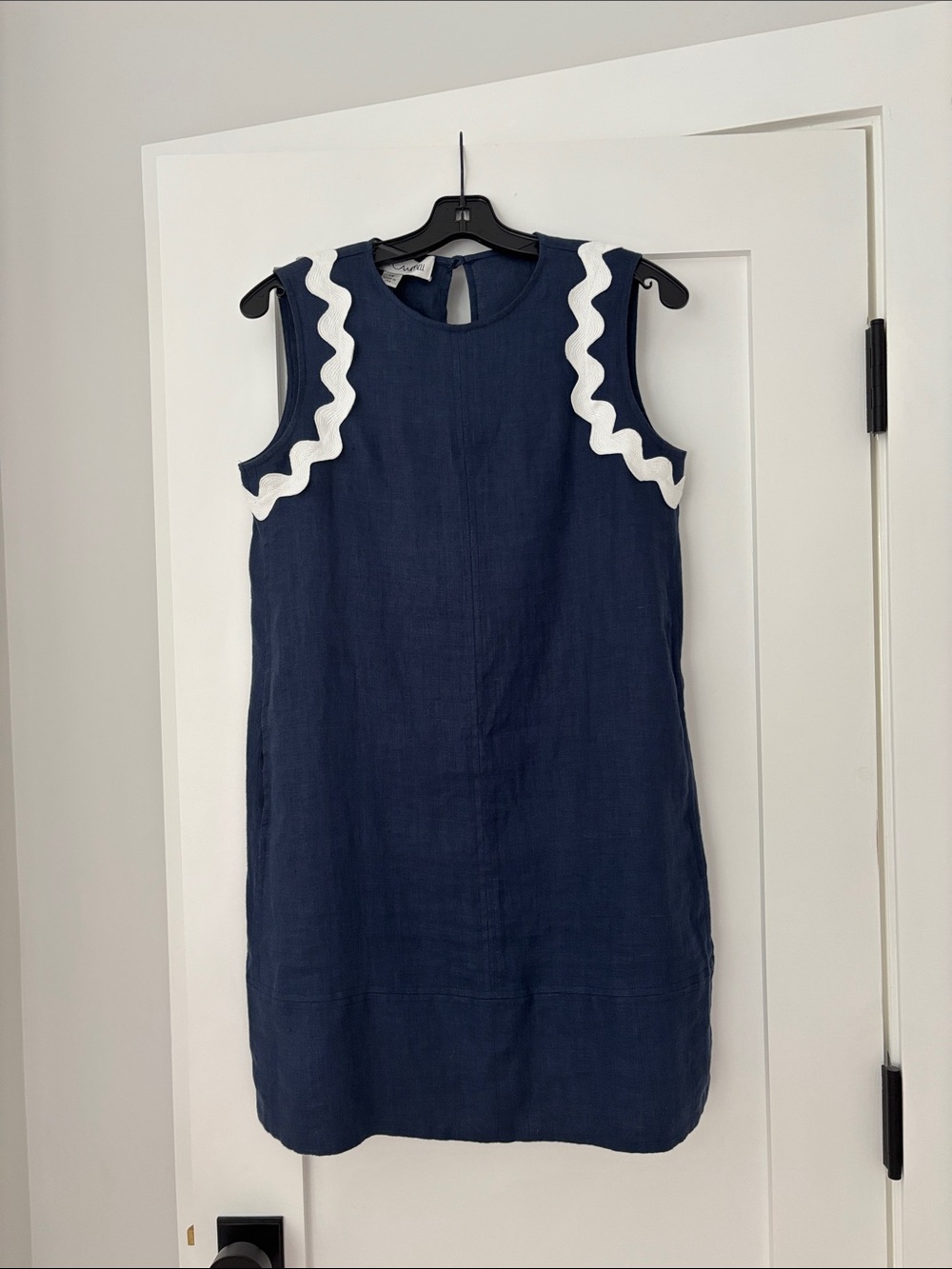 Sara Campbell Linen Navy Shift Dress